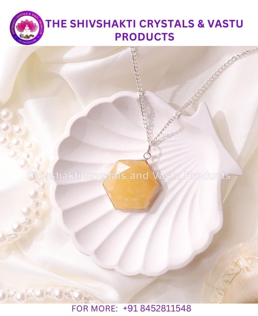 Golden Quartz Hexagon Pendant