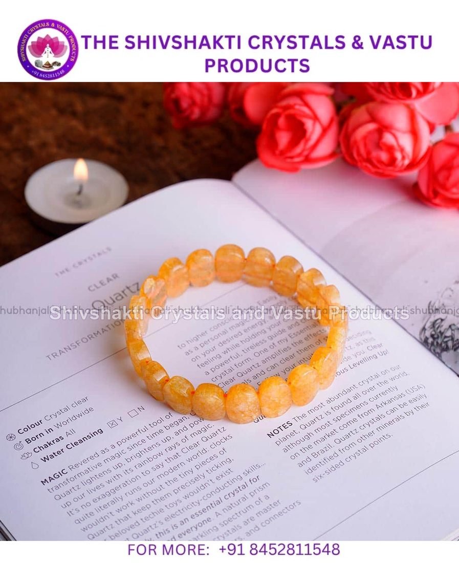 Golden Quartz Oval Faceted Bracelet