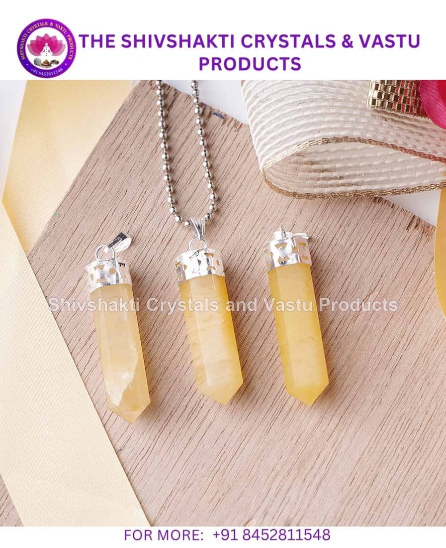 Golden Quartz Pencil Pendant