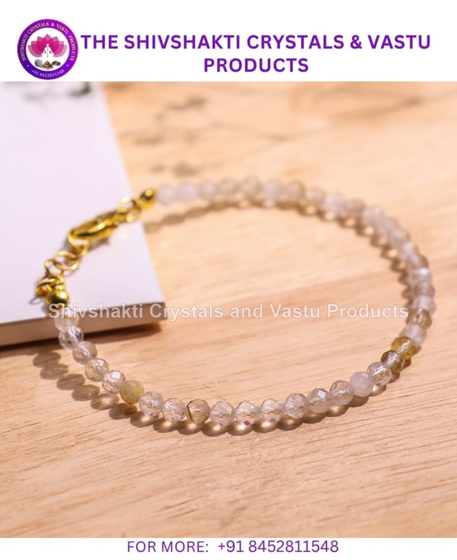 Golden Rutile Faceted Chain Bracelet 4mm
