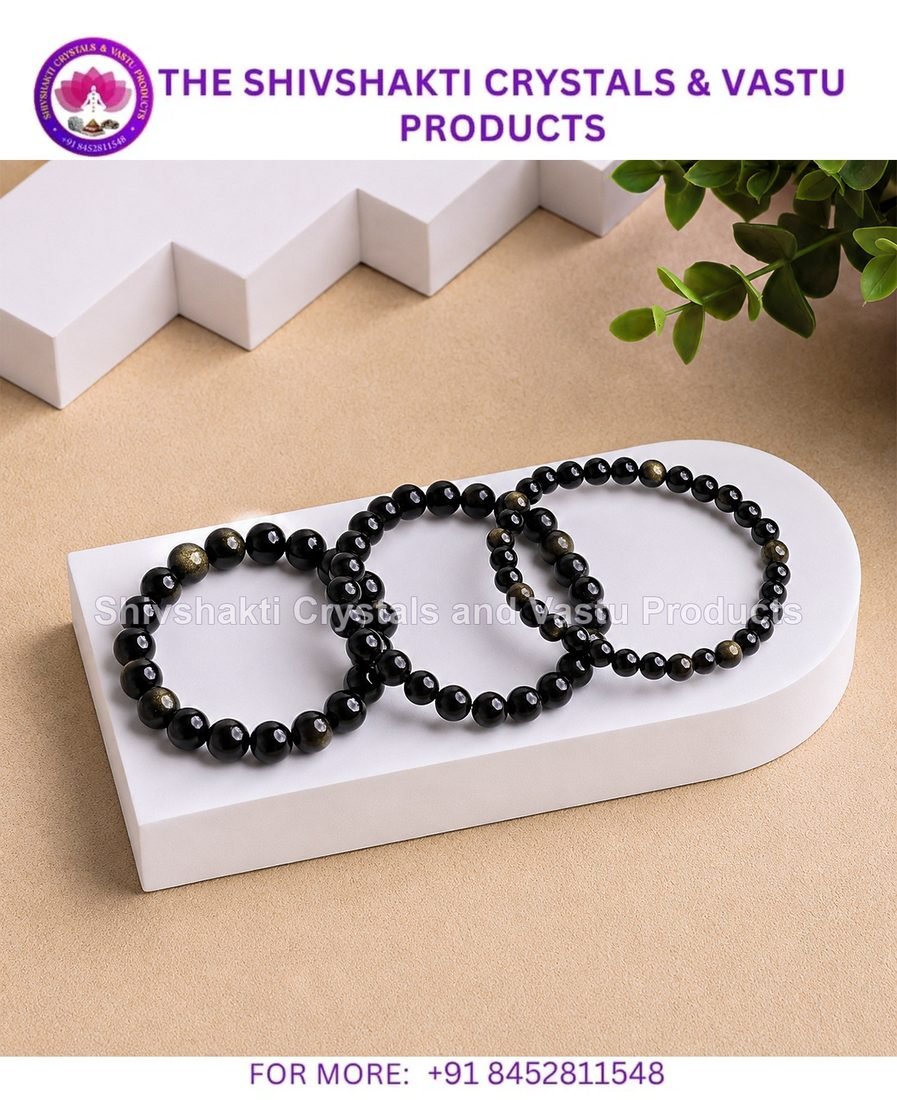 Golden Sheen Obsidian Bracelet