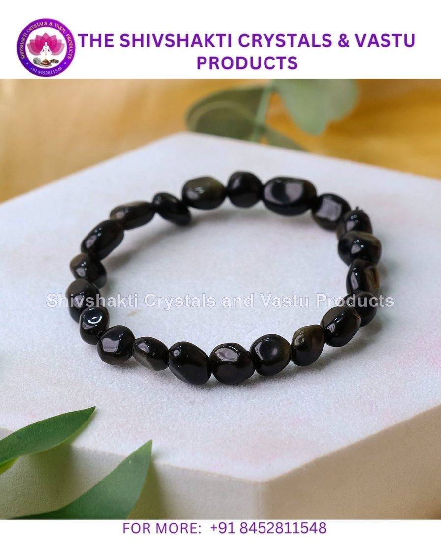 Golden Sheen Obsidian Small Tumble Bracelet