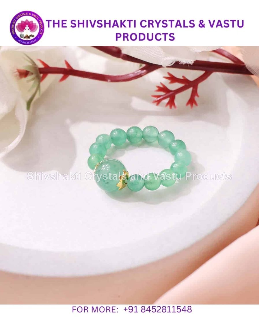 Green Aventurine Beads Ring