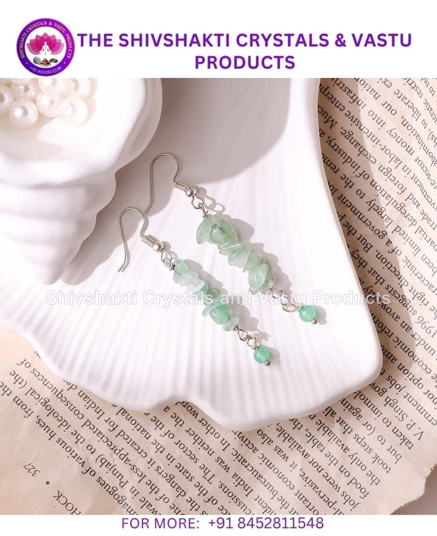 Green Aventurine Chips Hook Earrings