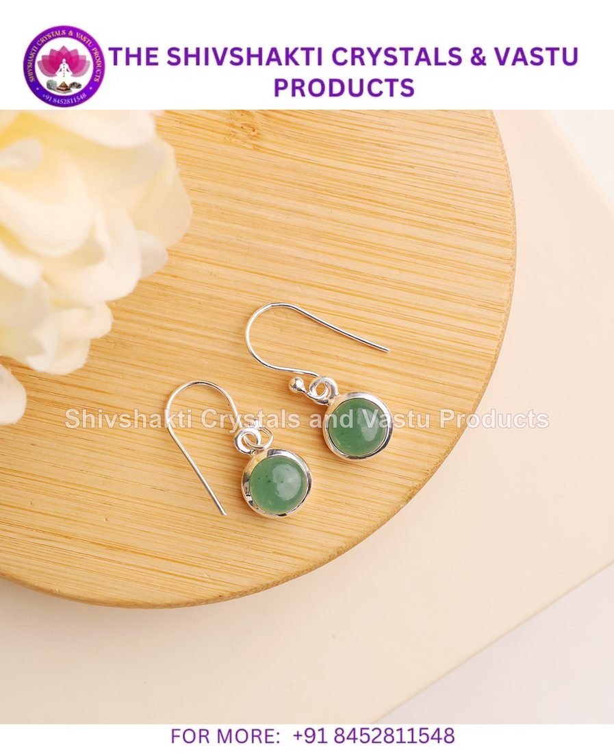Green Aventurine Hanging Earring Silver