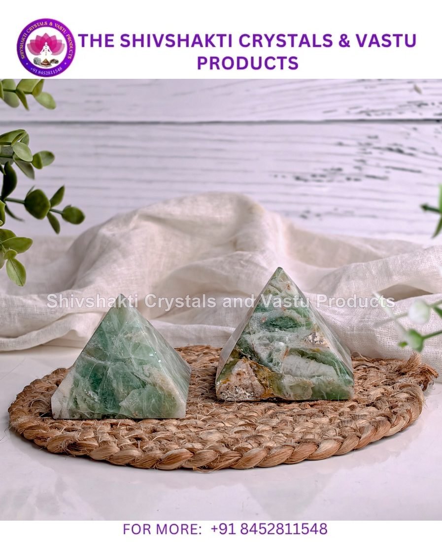 Green Fluorite Stone Pyramid