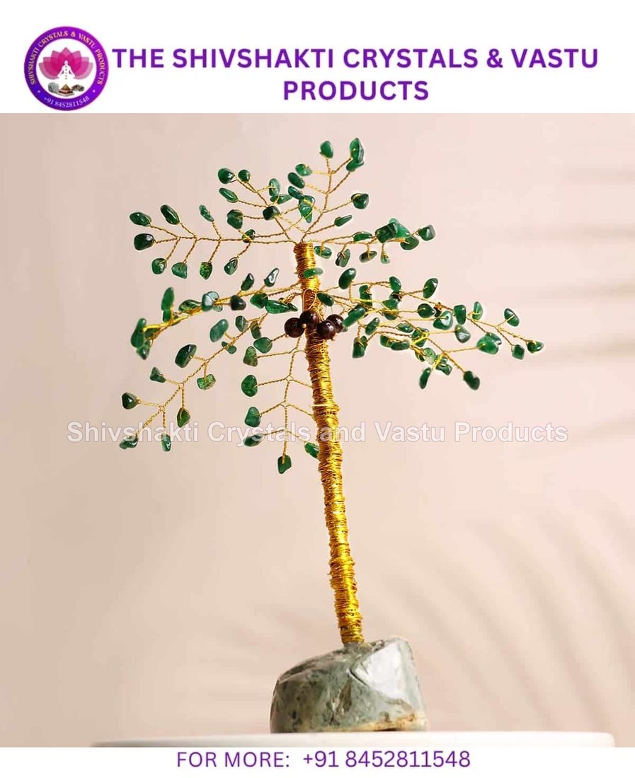 Green Jade 108 Chips and Raw Root, Bronzite Beads Tree