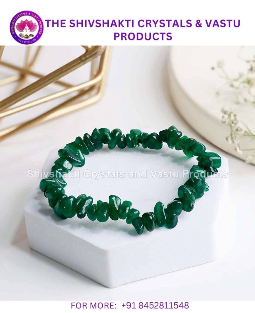 Green Jade Chips Bracelet