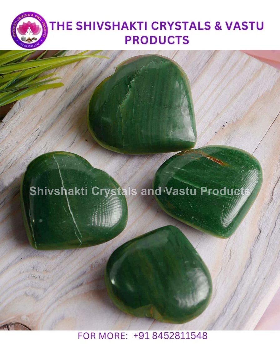 Green Jade Heart Stone