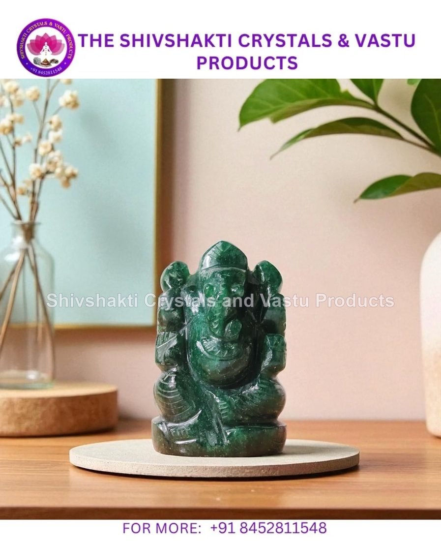 Green Jade Stone Ganesha