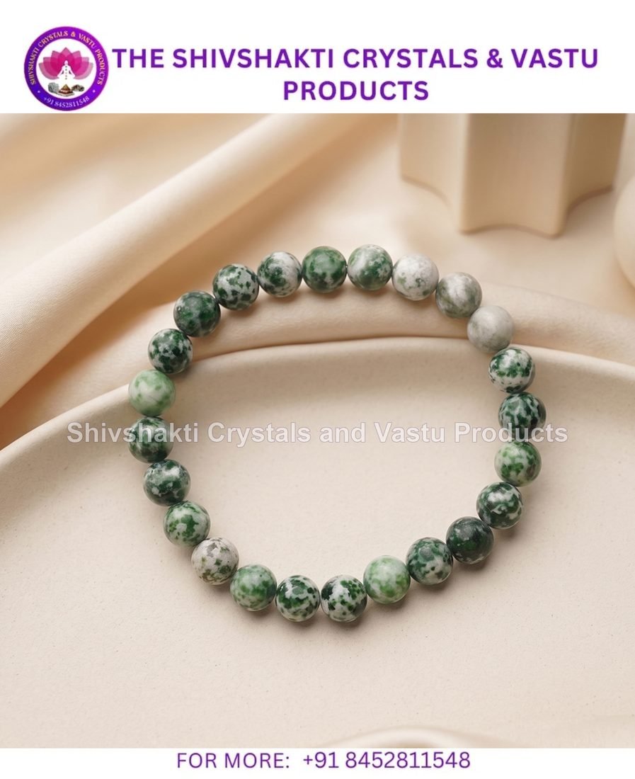 Green Spot Japser Bracelet 8 mm