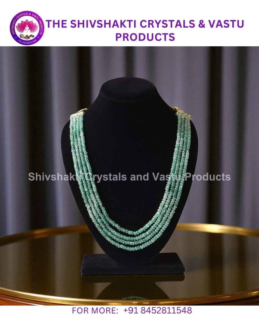 Green Strawberry Quartz Small Bati Beads Necklace