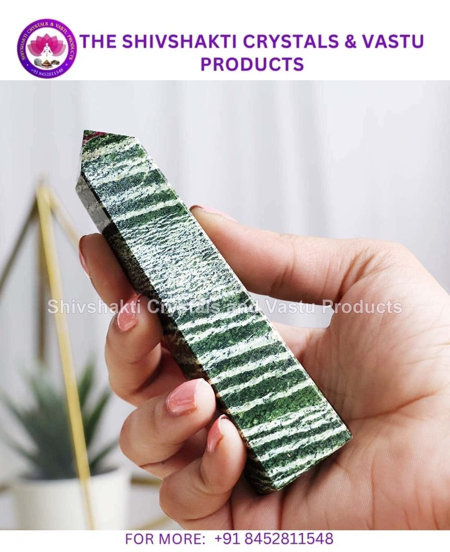 Green Zebra Jasper Tower Point