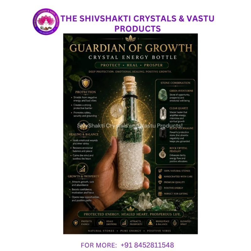 Guardian of Growth Crystal Energy Bottle