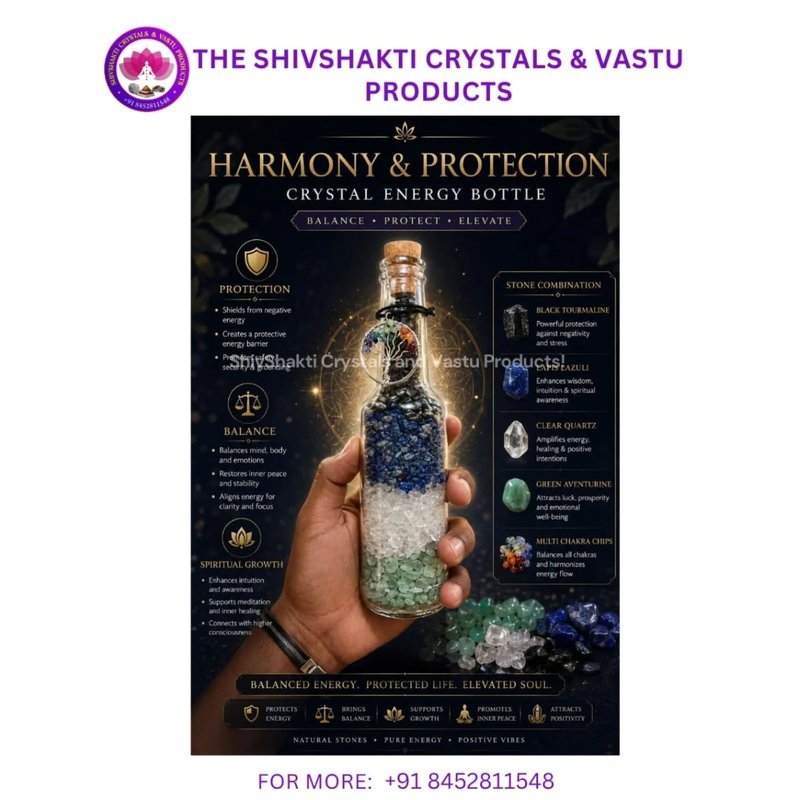 Harmony and Protection Crystal Energy Bottle