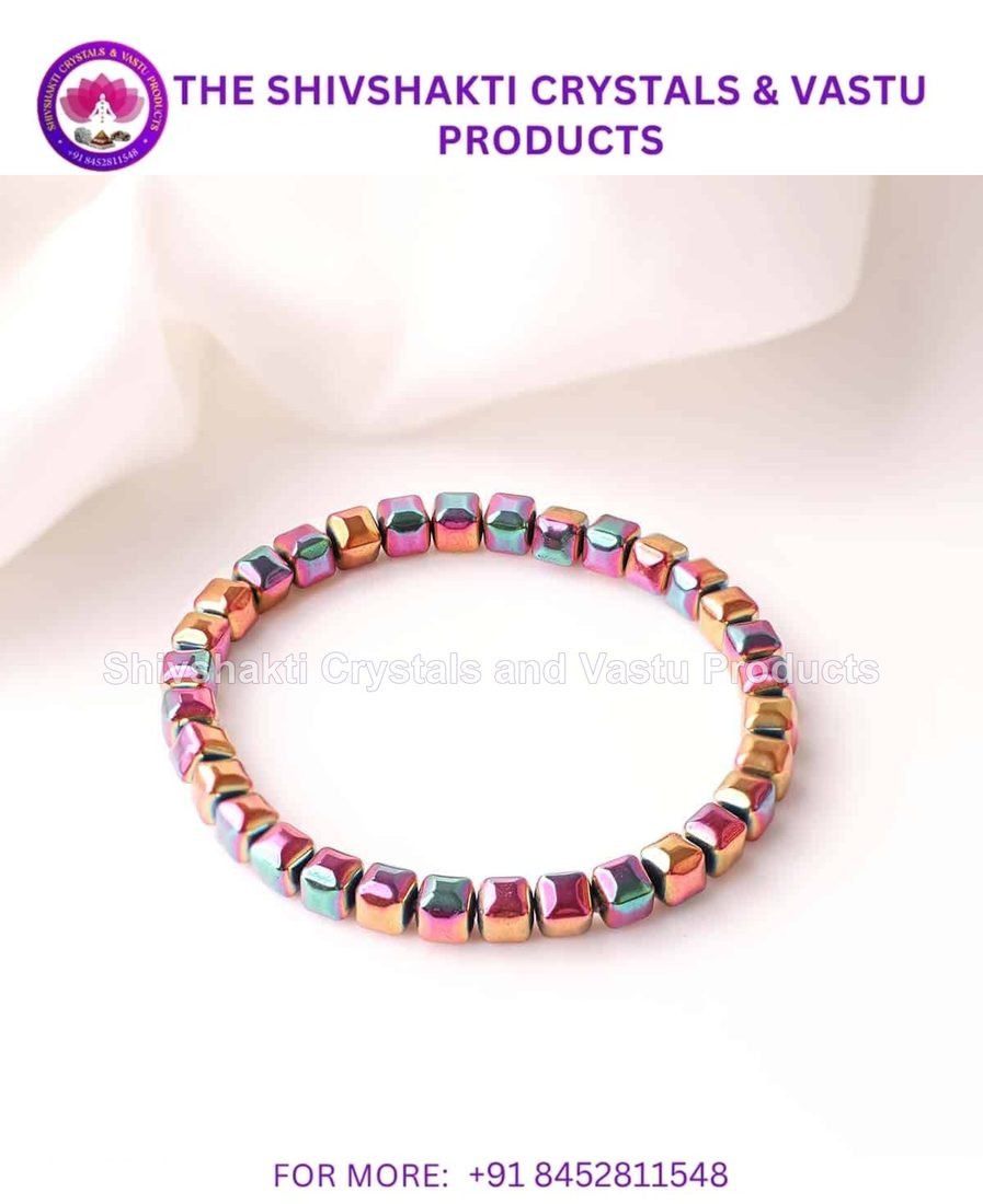Hematite Titanium Box Beads Bracelet