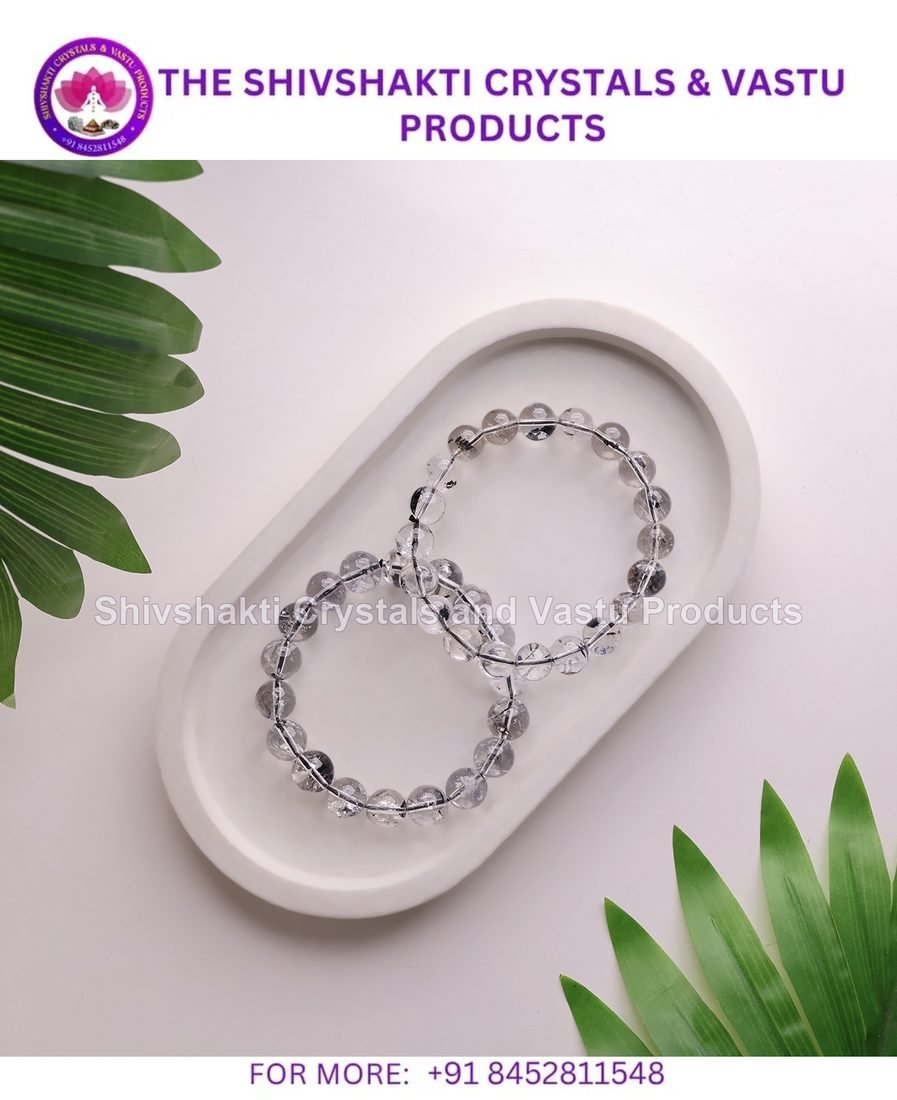Herkimer Round Beads Bracelet