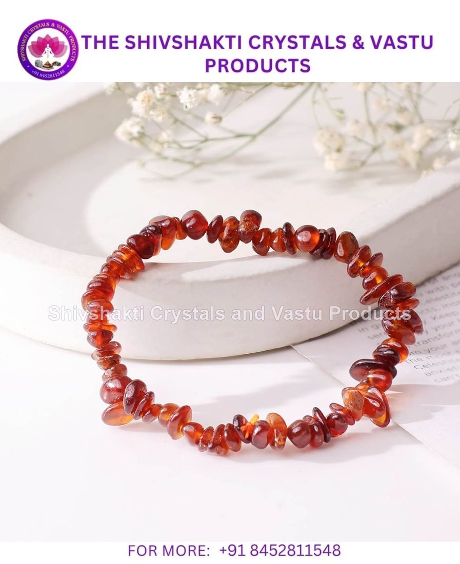 Hessonite Chips Beads Bracelet