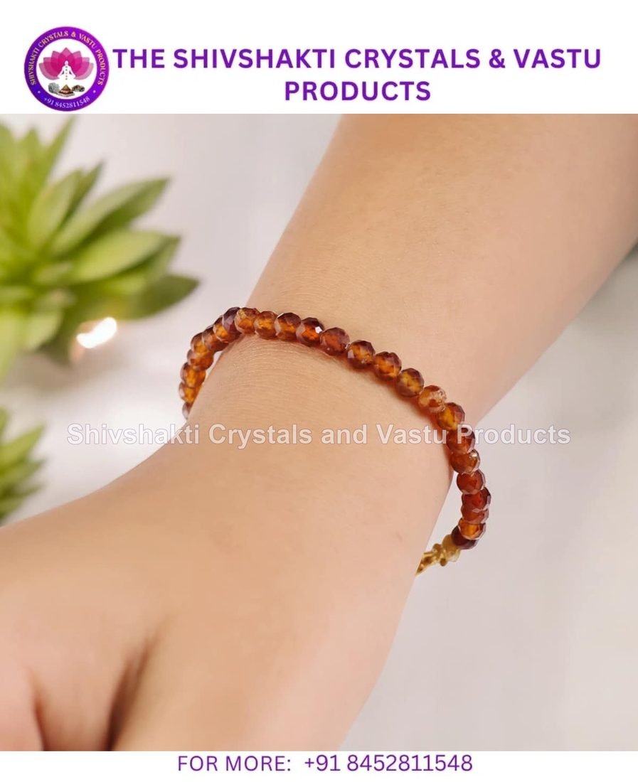 Hessonite Faceted Bracelet 4mm