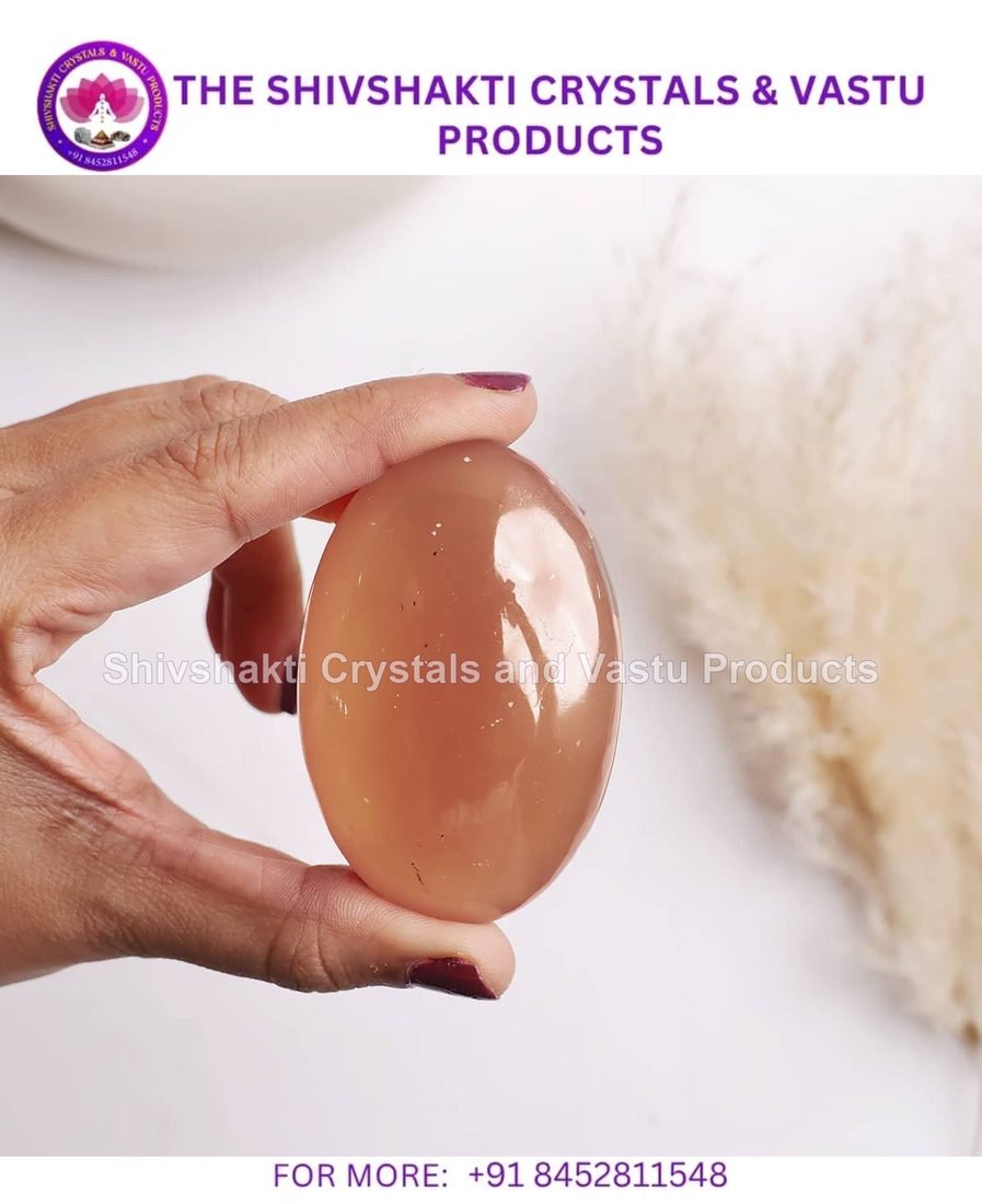 Honey Calcite Palm Stone