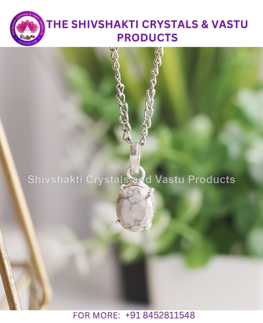 Howlite Diamond Cut Pendant