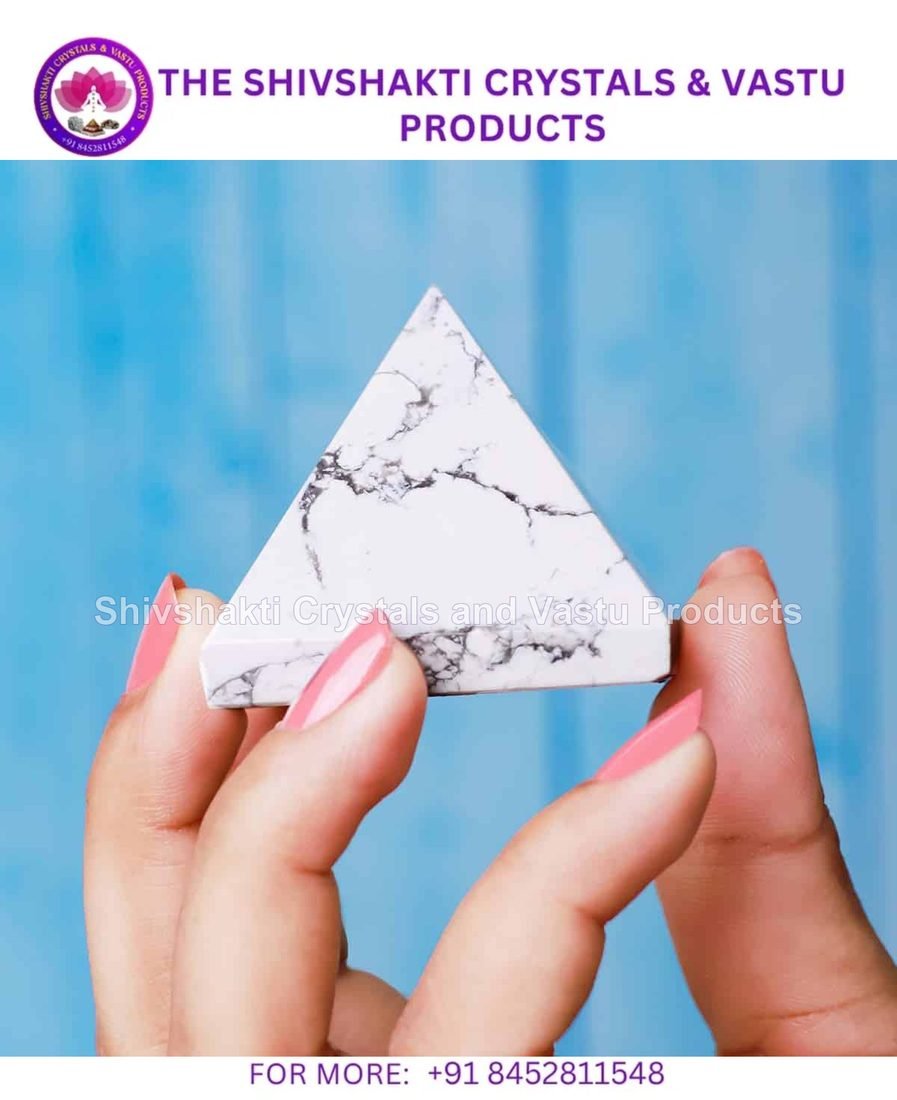 Howlite Stone Pyramid