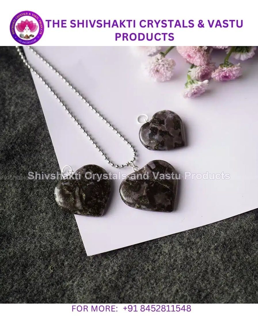 Indigo Gabbro Heart Pendant