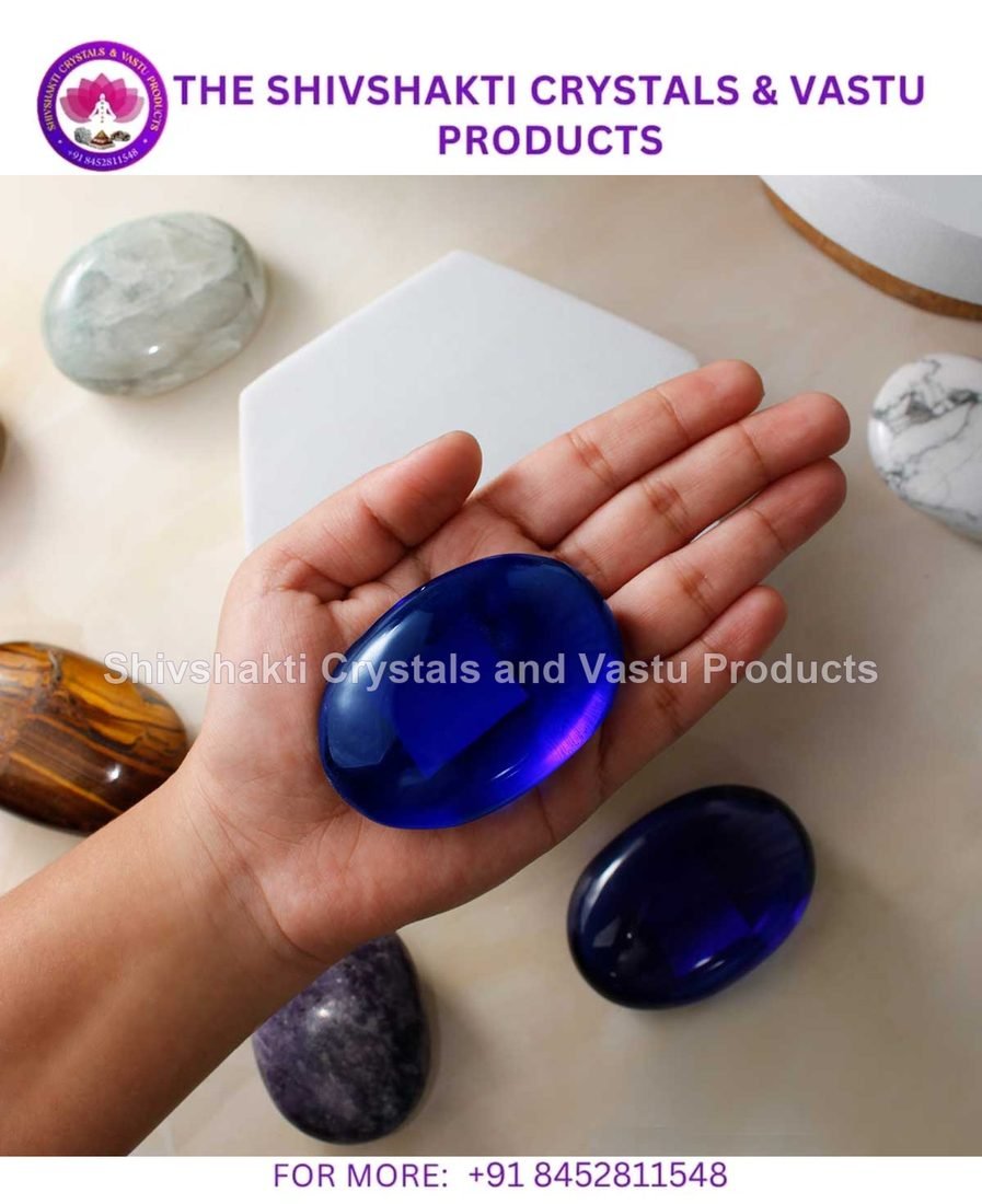 Indigo Obsidian Palmstone (Man-Made)