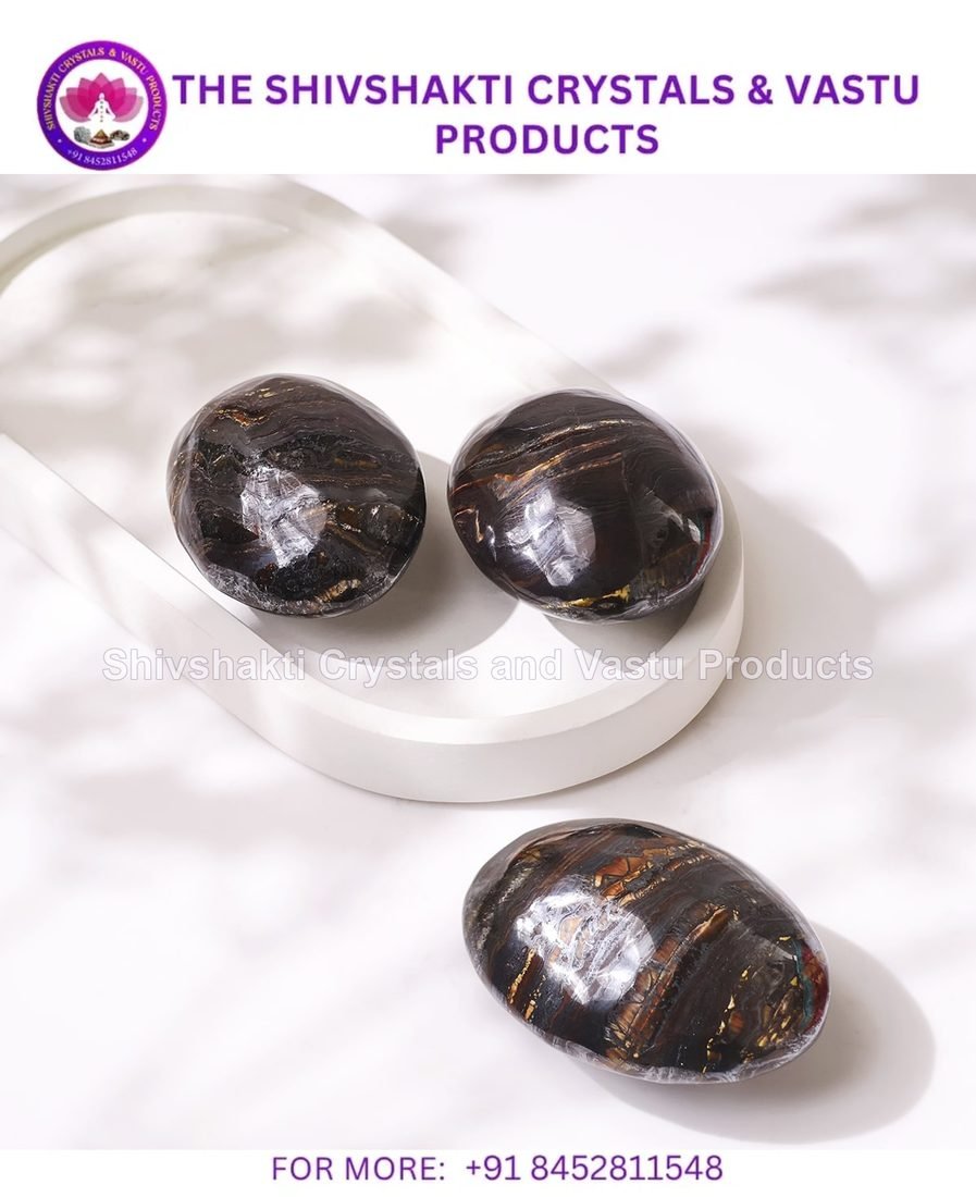 Iron Tiger Eye Palm Stone 120-140 Gms