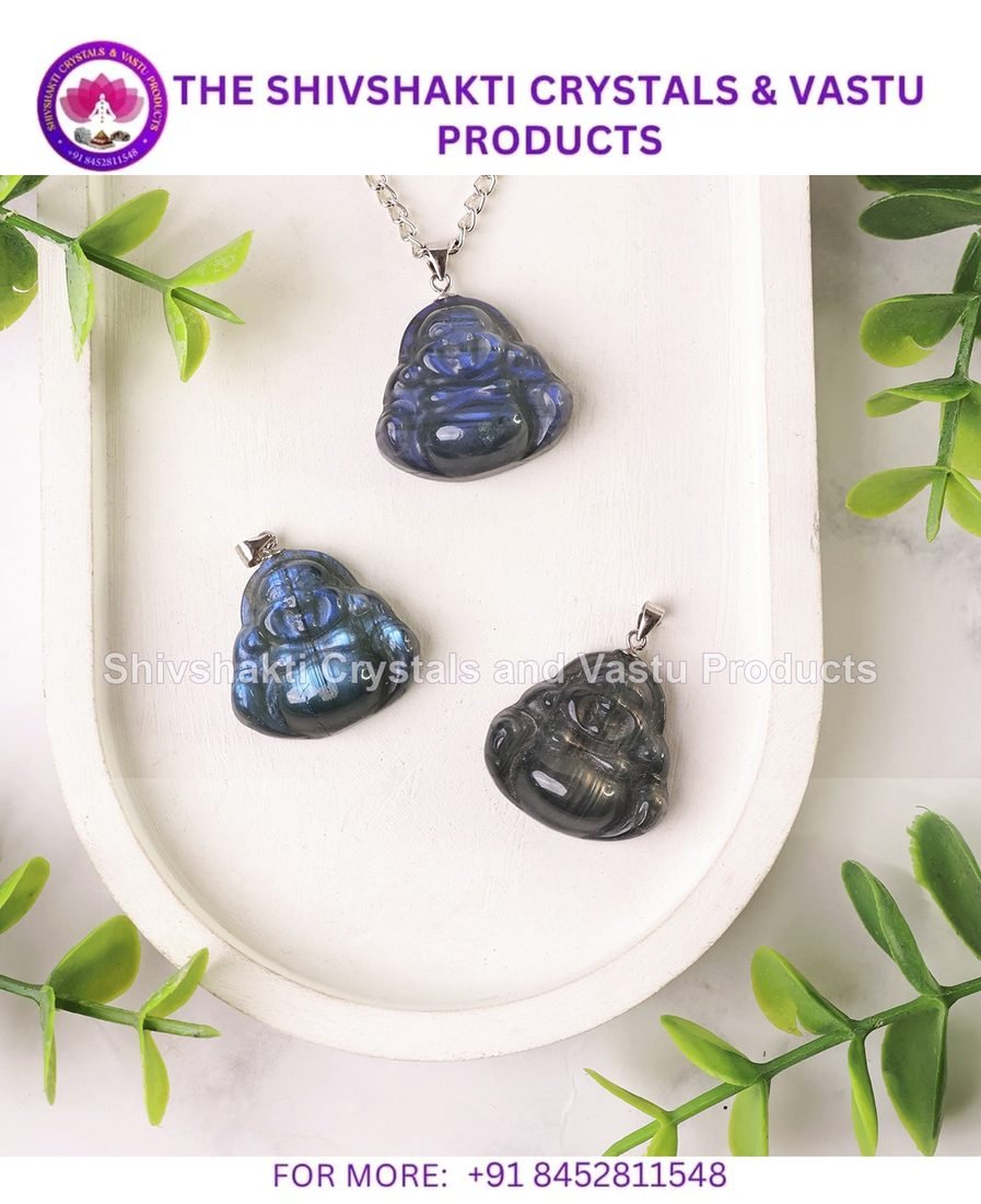 Labradorite Buddha Pendant Silver