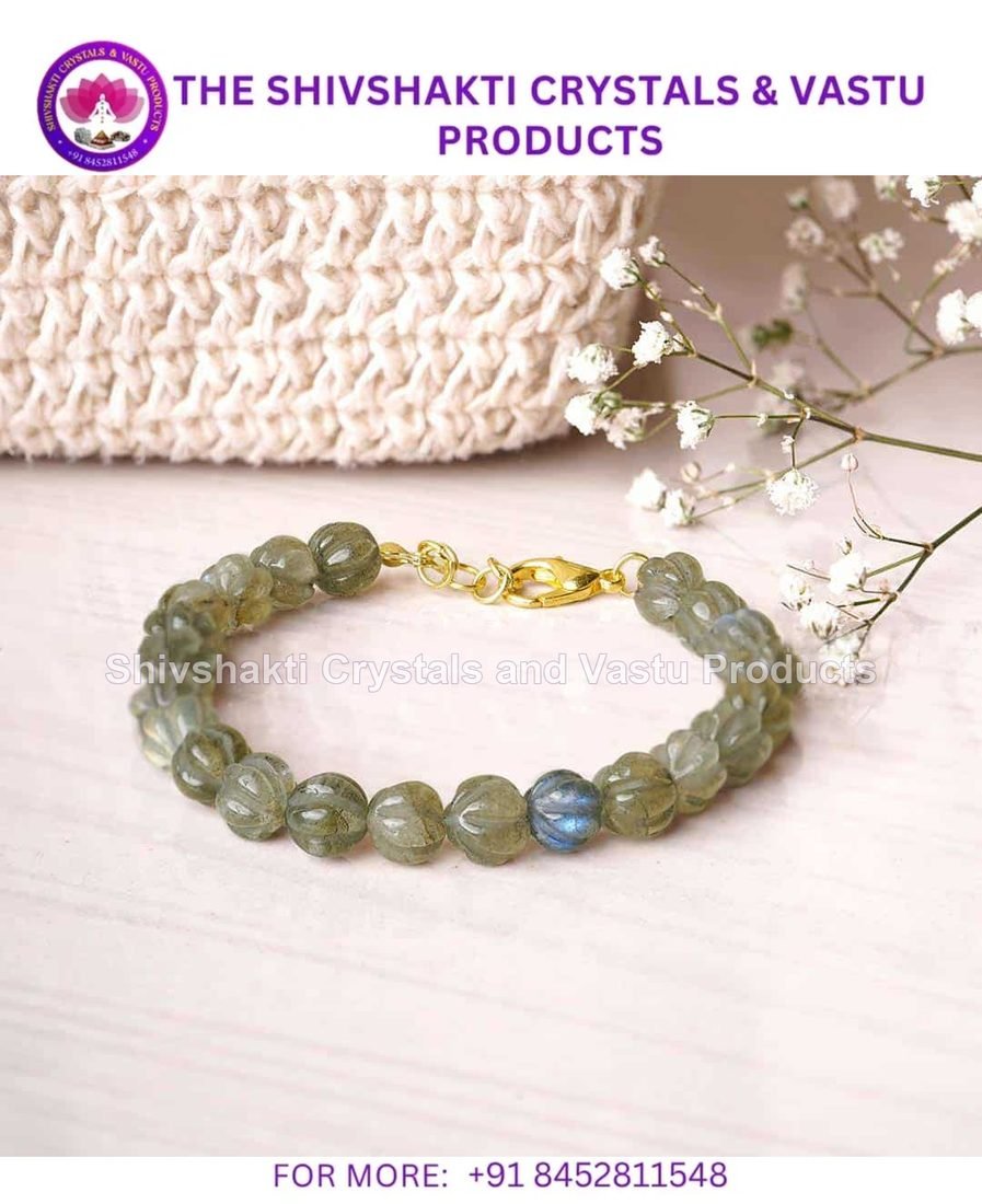 Labradorite Watermelon Shape Beads Bracelet