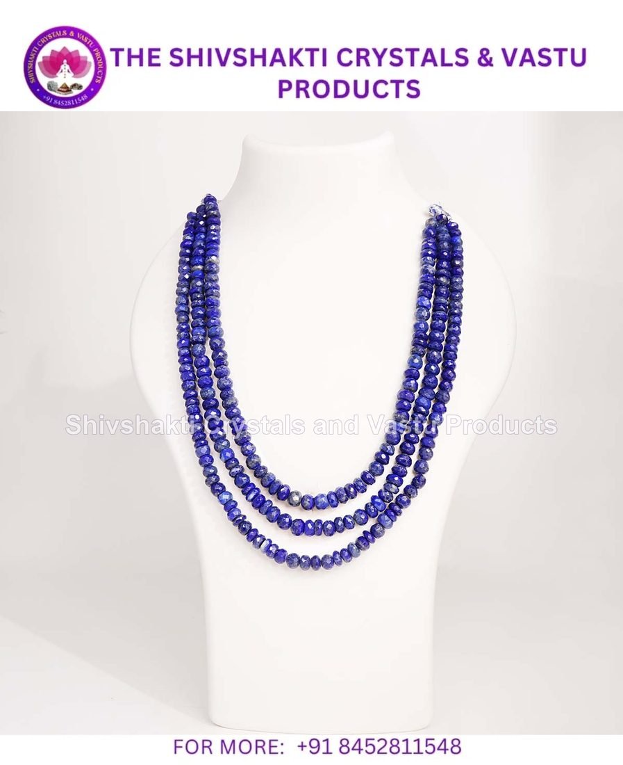 Lapis Bati Faceted 3 Layer Necklace