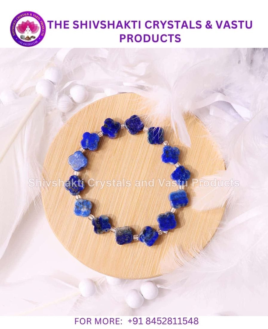Lapis Flower Beads Bracelet