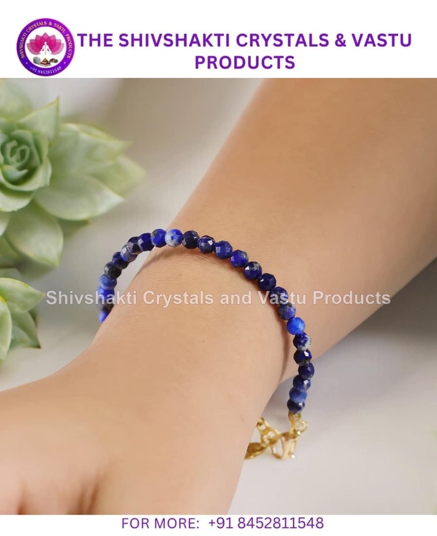 Lapis Lazuli Faceted Bracelet 4 mm