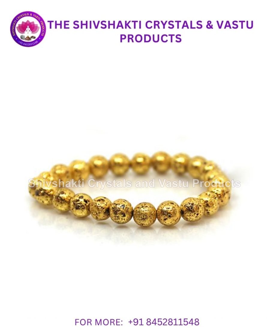 Lava Gold Metallic Bracelet 8 mm