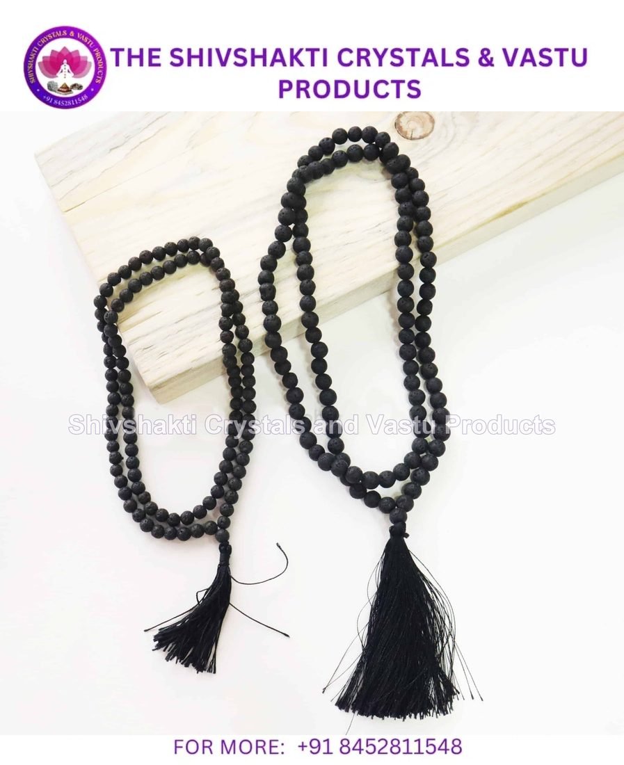 Lava Round Stone 108+1 Beads Jaap Mala