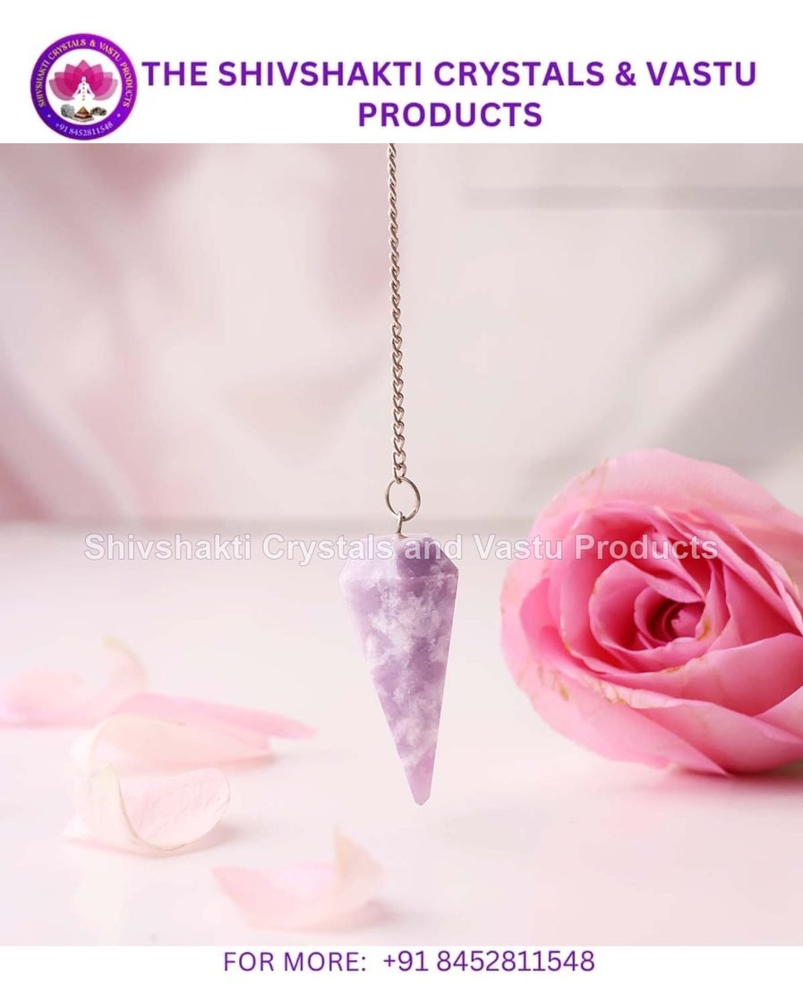 Lepidolite Crystal Pendulum
