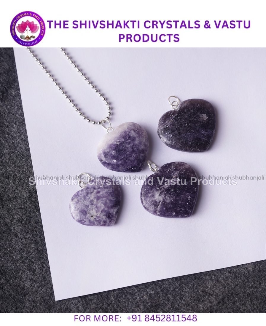 Lepidolite Heart Pendant