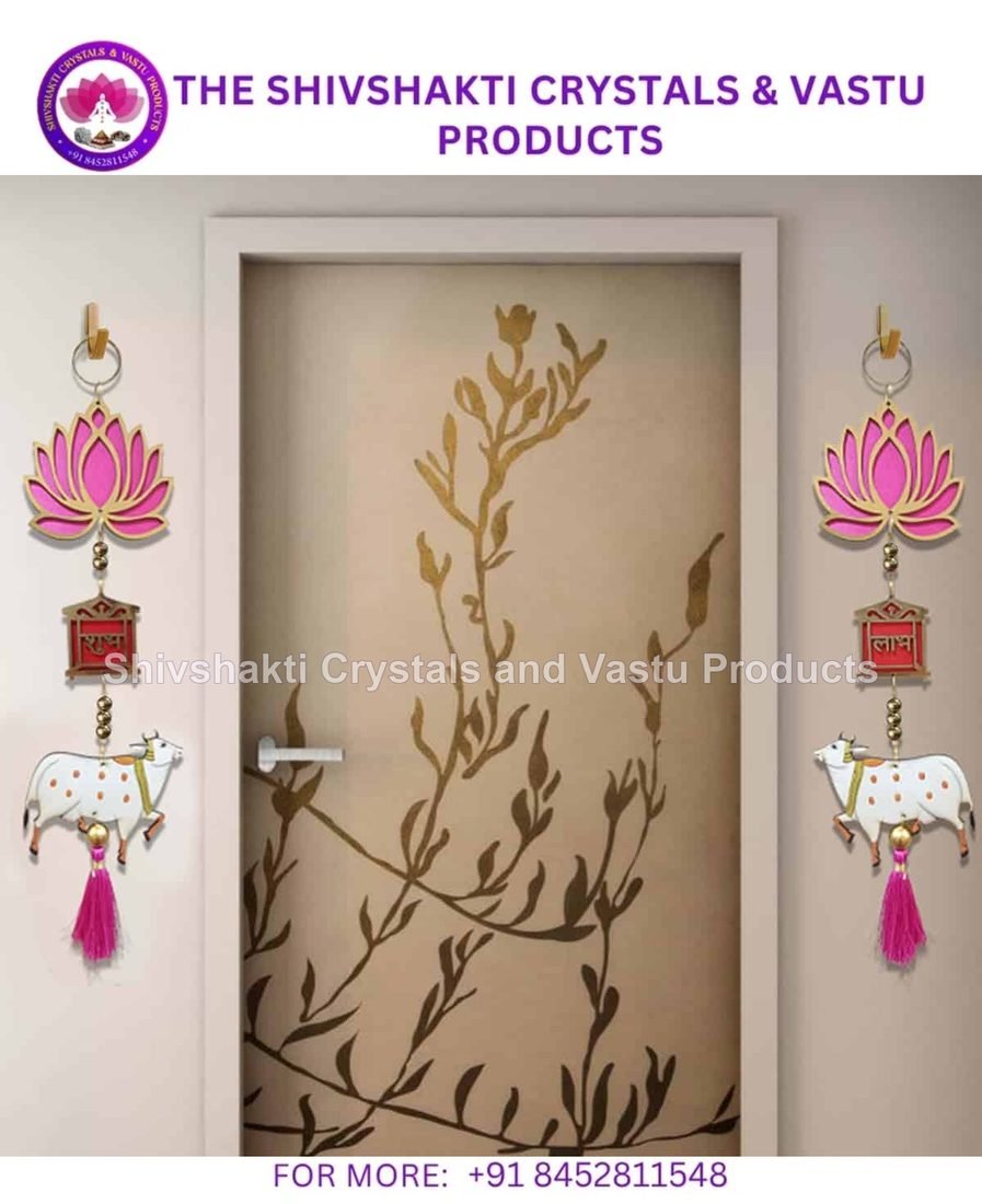 Lotus With Cow Shubh Labh Hanging