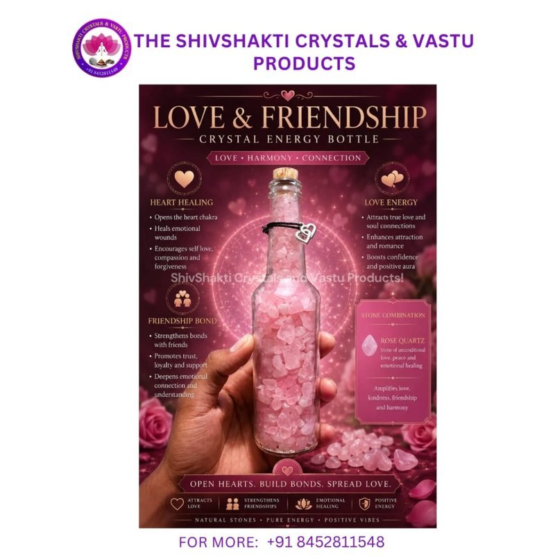 Love and Friendship Crystal Energy Bottle
