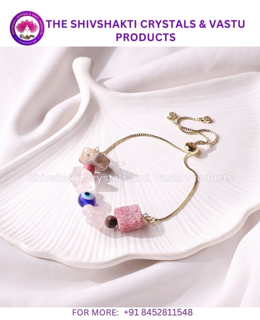 Love Bracelet In Raw Stone, Evil Eye Protection
