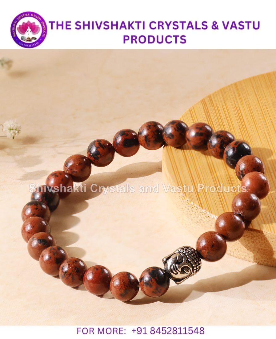 Mahogany Obsidian Buddha Bracelet 8 mm