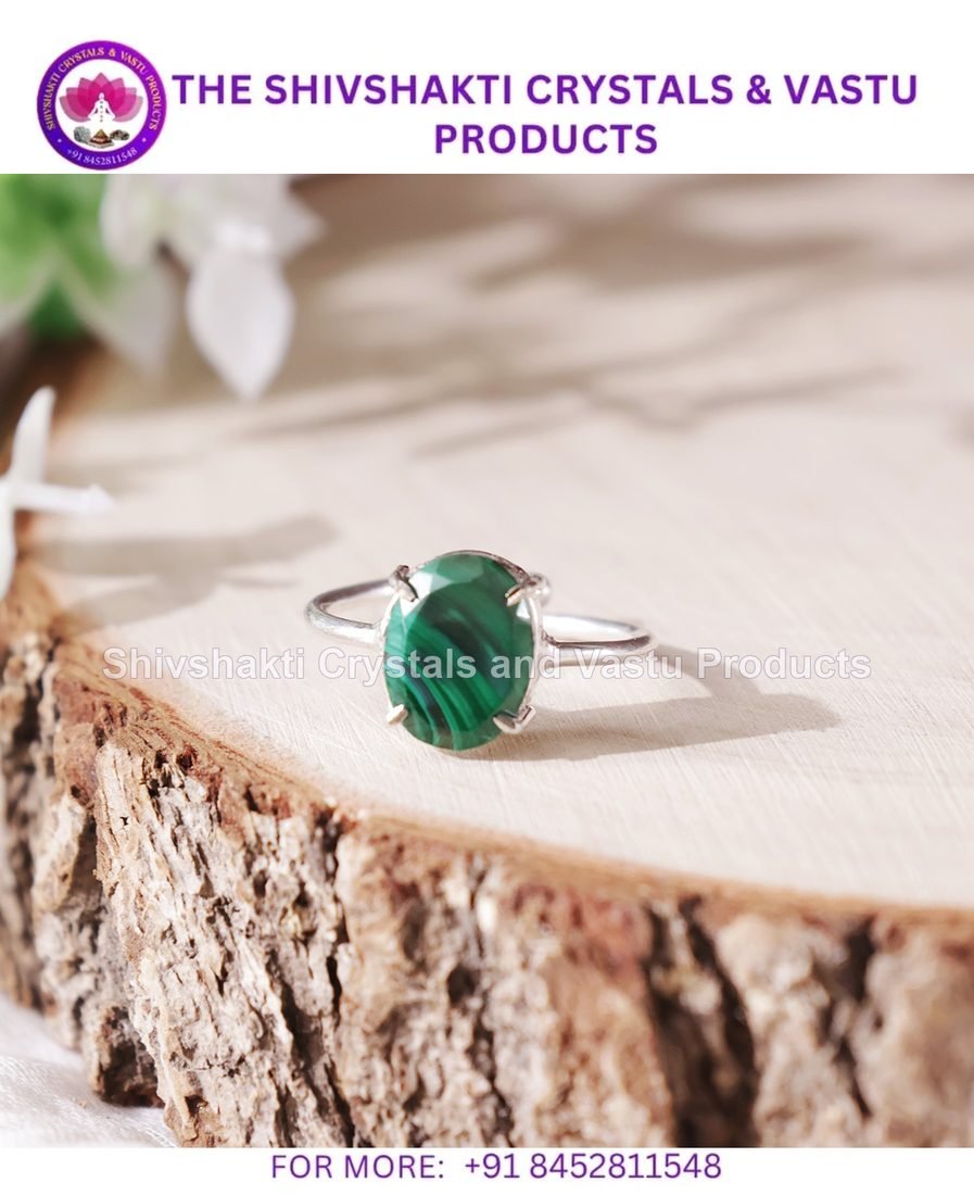 Malachite Diamond Cut Ring