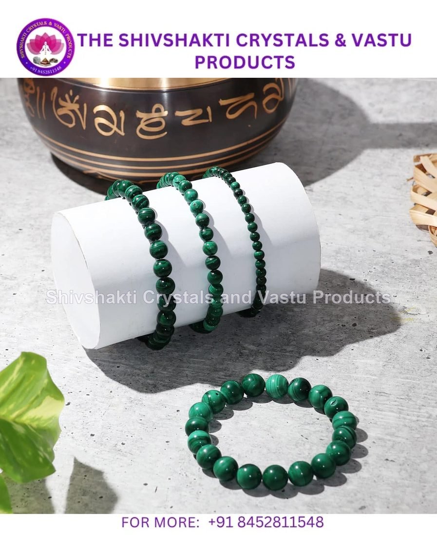 Malachite Round Beads Bracelet