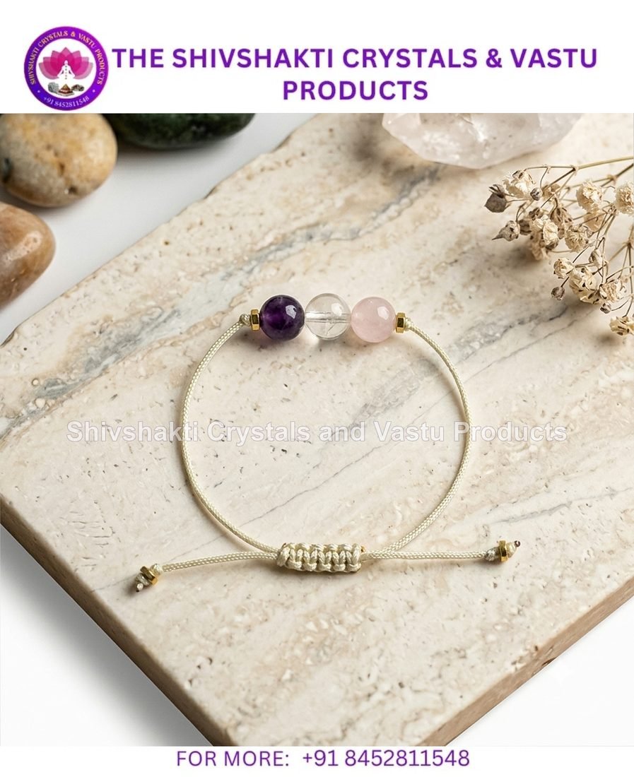 Mental Peace 3 Beads Thread Bracelet