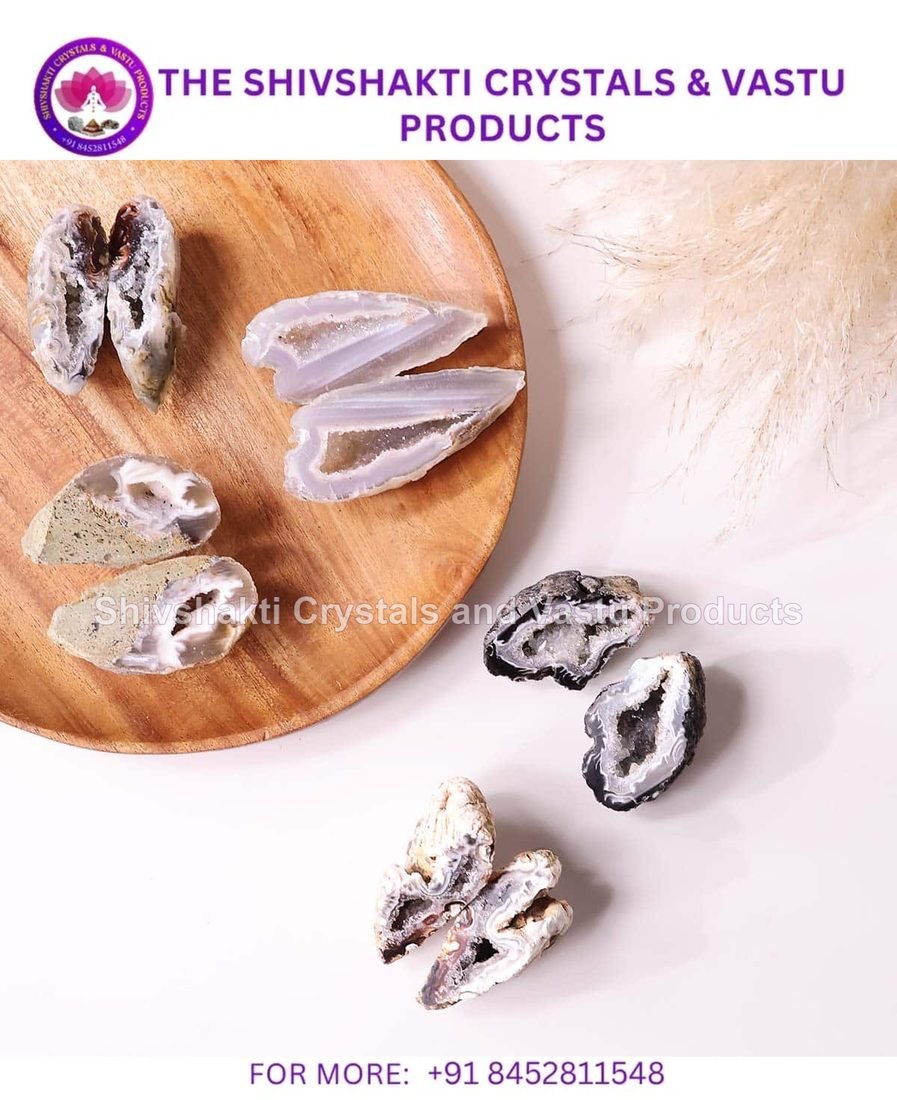 Mexican Ocos Druzy Agate Pair