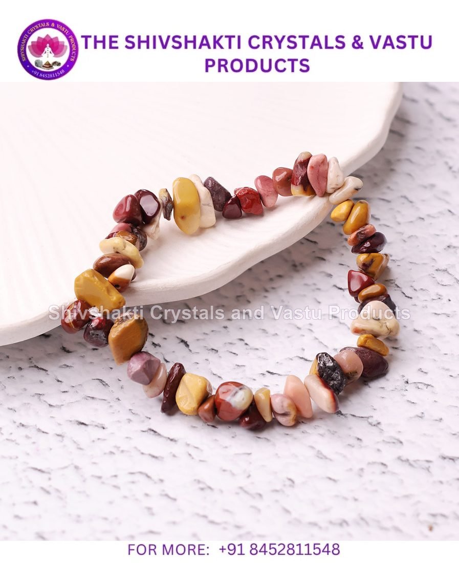 Mookaite Jasper Chips Stone Elastic Bracelet