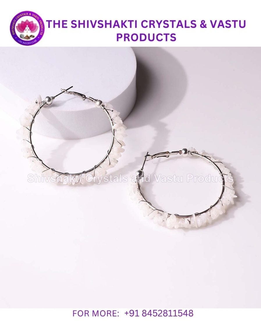 Moonstone Chips Huggie Hoops Earring