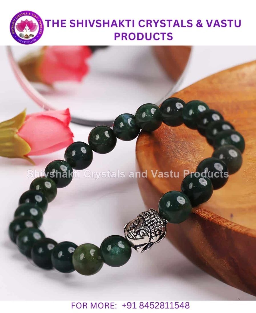 Moss Agate Buddha Bracelet