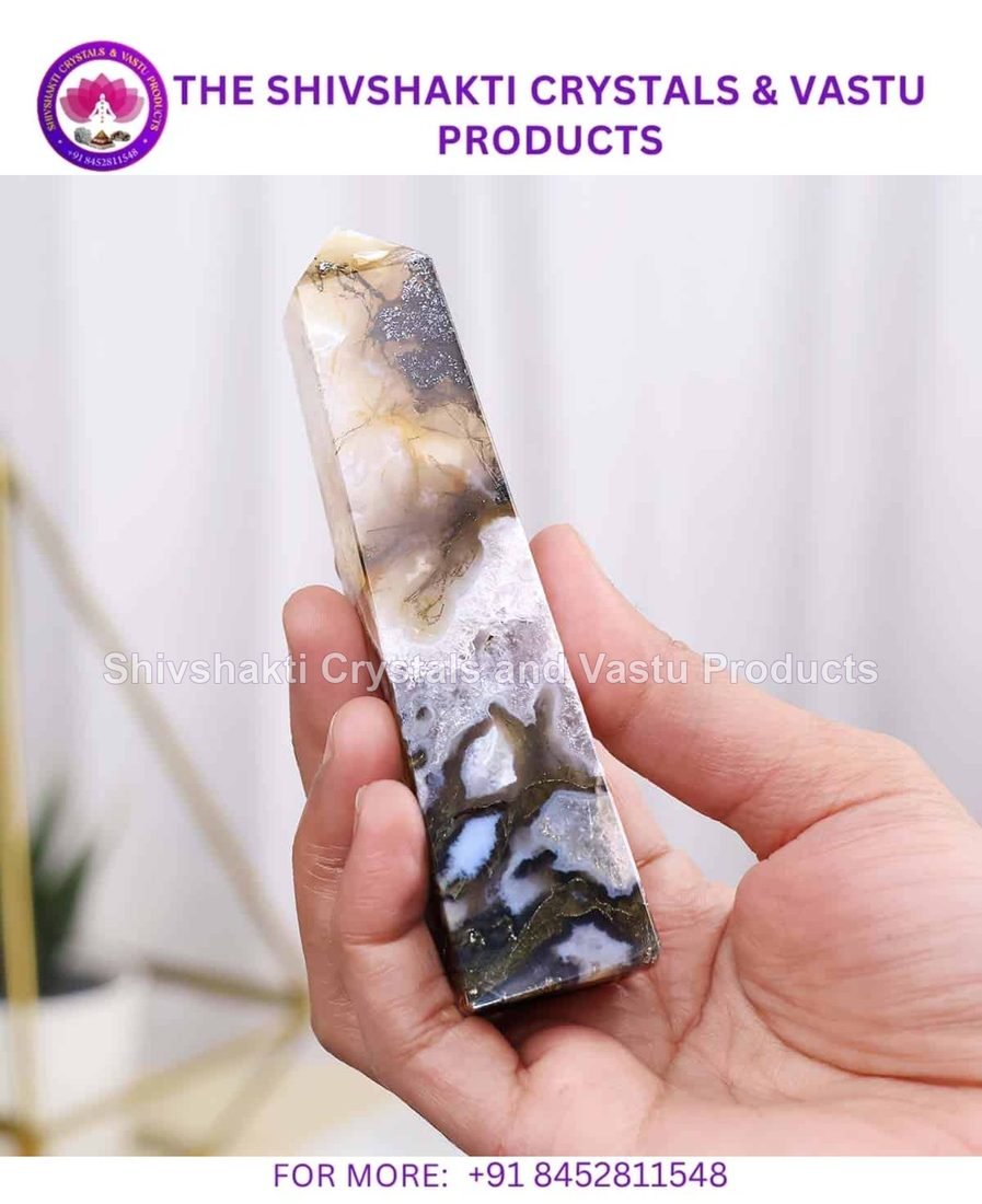 Moss Agate Tower Point